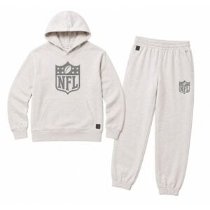 NFL Boys Heather Gray 2 Piece Fleece Hoodie and Sweatpants Jogger Set Size 8